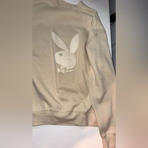Cream color playboy hoodie